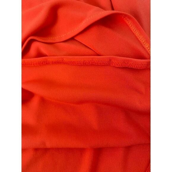 Judith March Mandarin Orange Pom Pom Off Shoulder Top Colorful - Size Medium - Picture 6 of 7